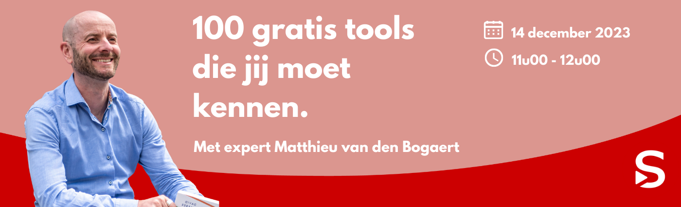 100 gratis tools die jij moet kennen - met expert Matthieu van den Bogaert