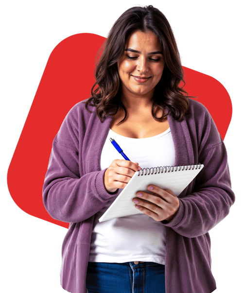 Vrouw met agenda Vrouw met agenda