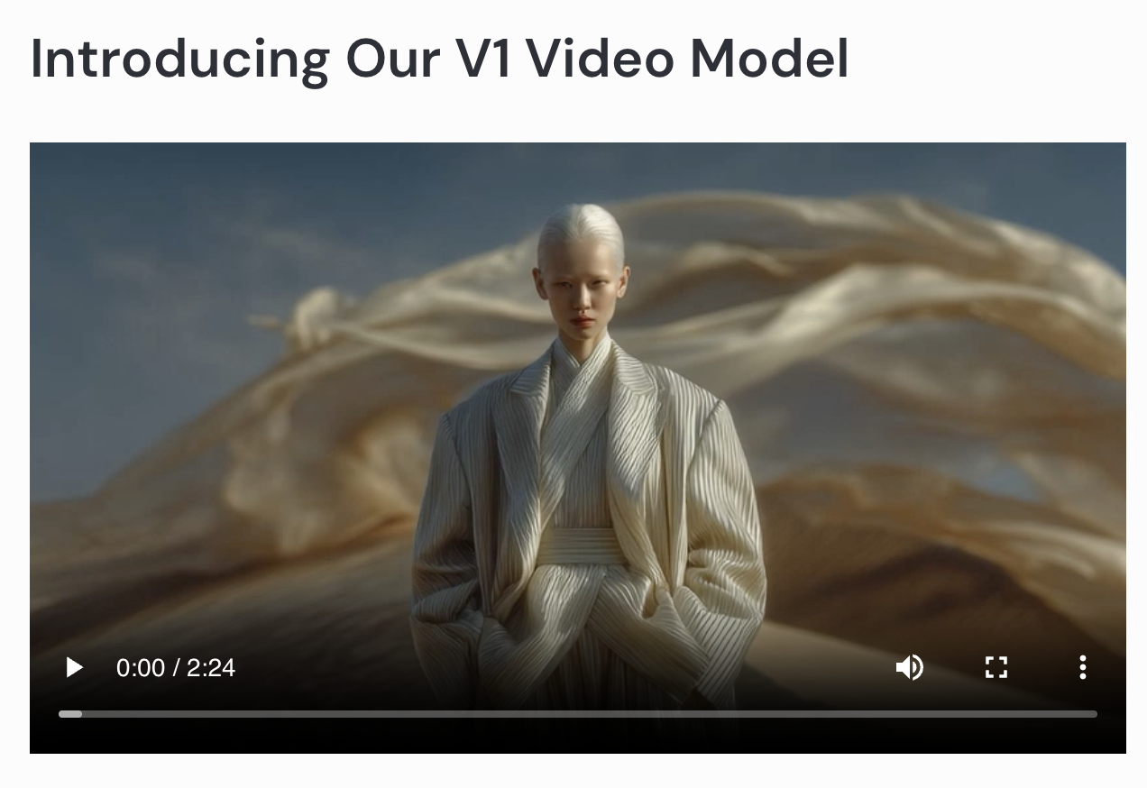 Midjourney video V1