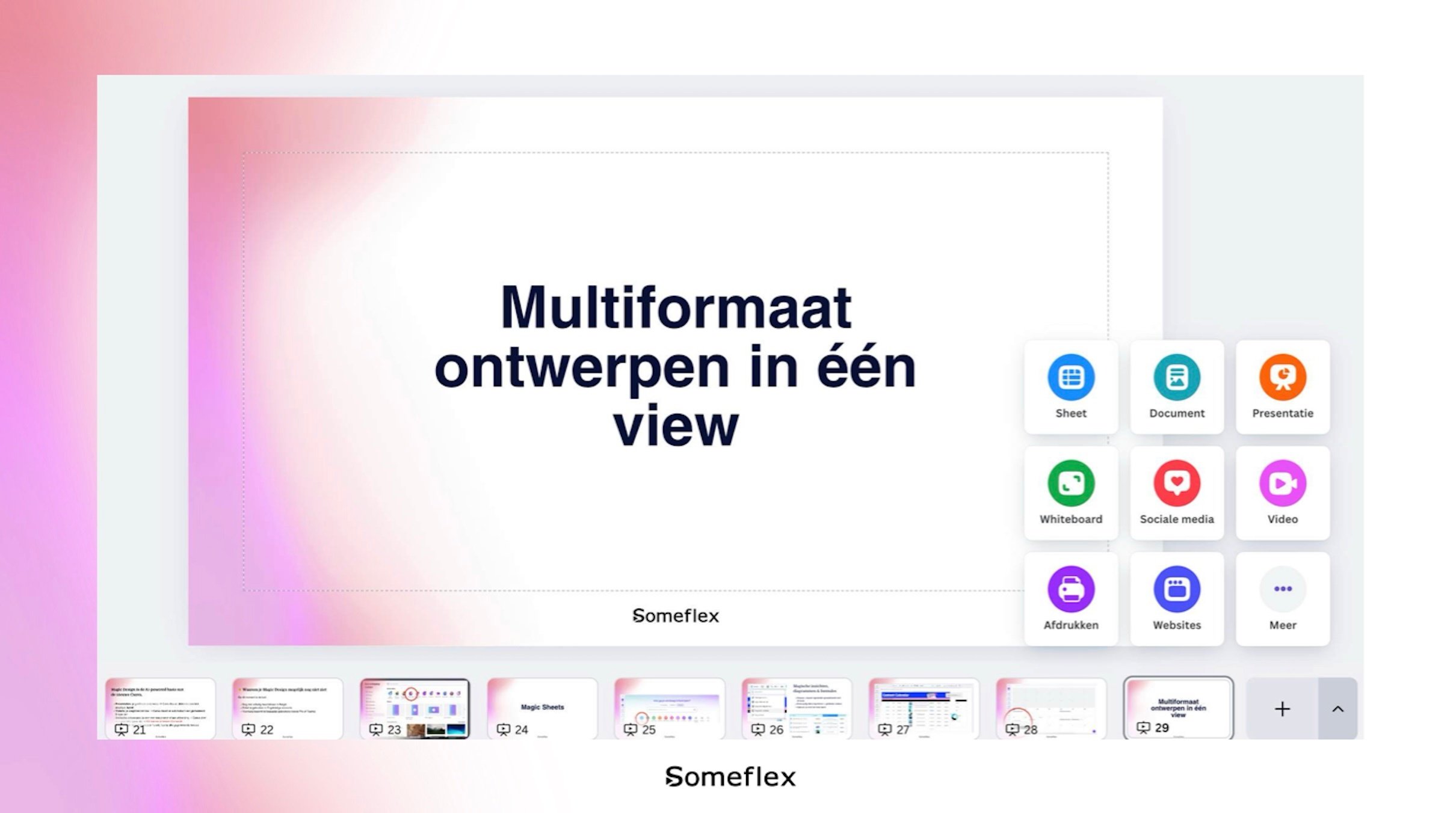 Multiformaat ontwerpen in één view