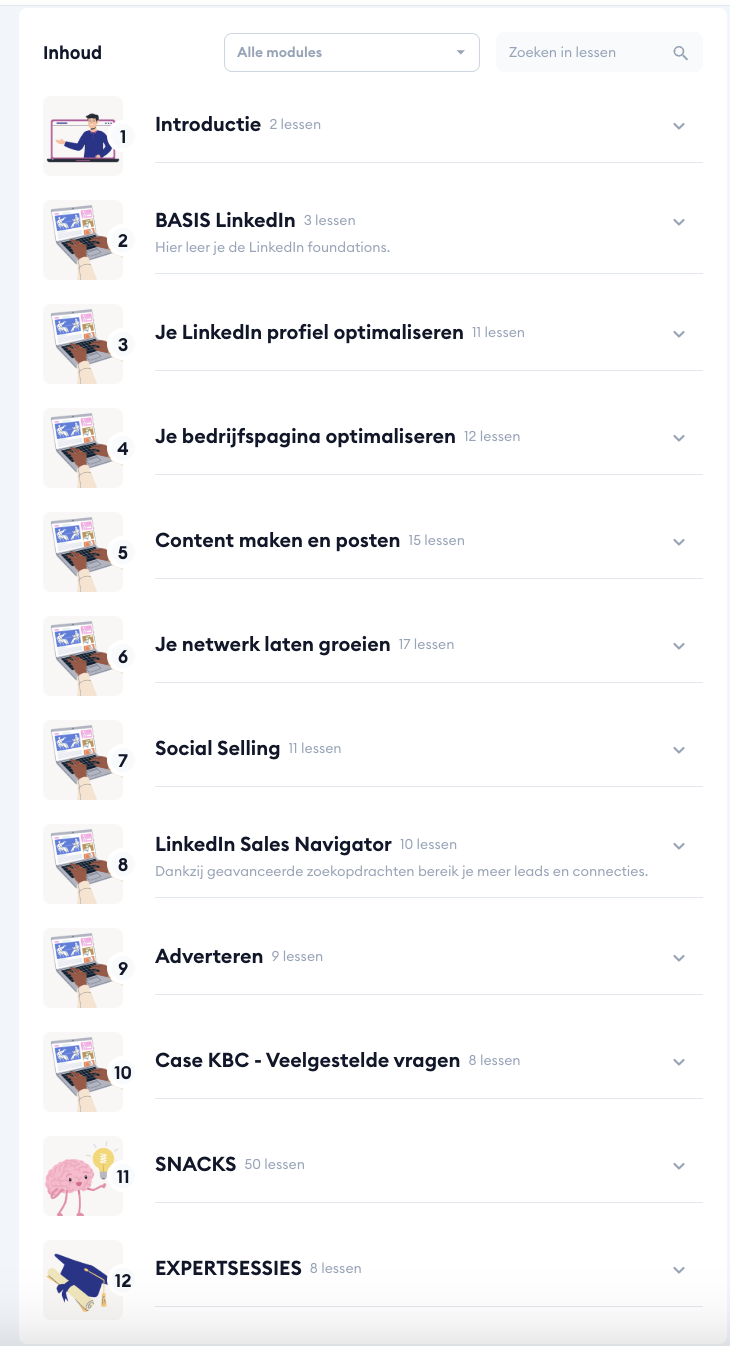 Videolessen LinkedIn