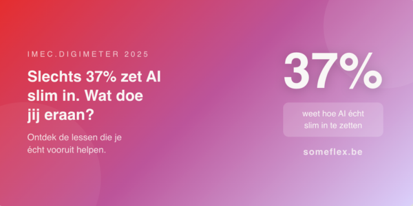 Imec digimeter 2025: Someflex helpt jou om AI en sociale media slim in te zetten