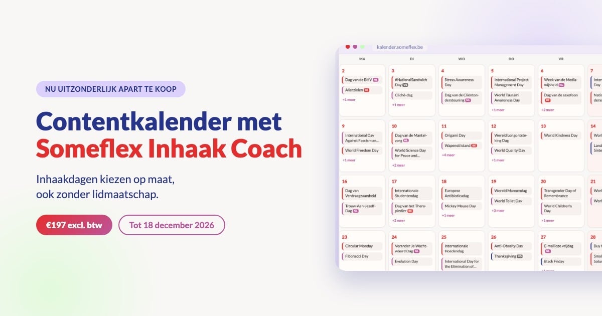 Contentkalender met Someflex Inhaak Coach