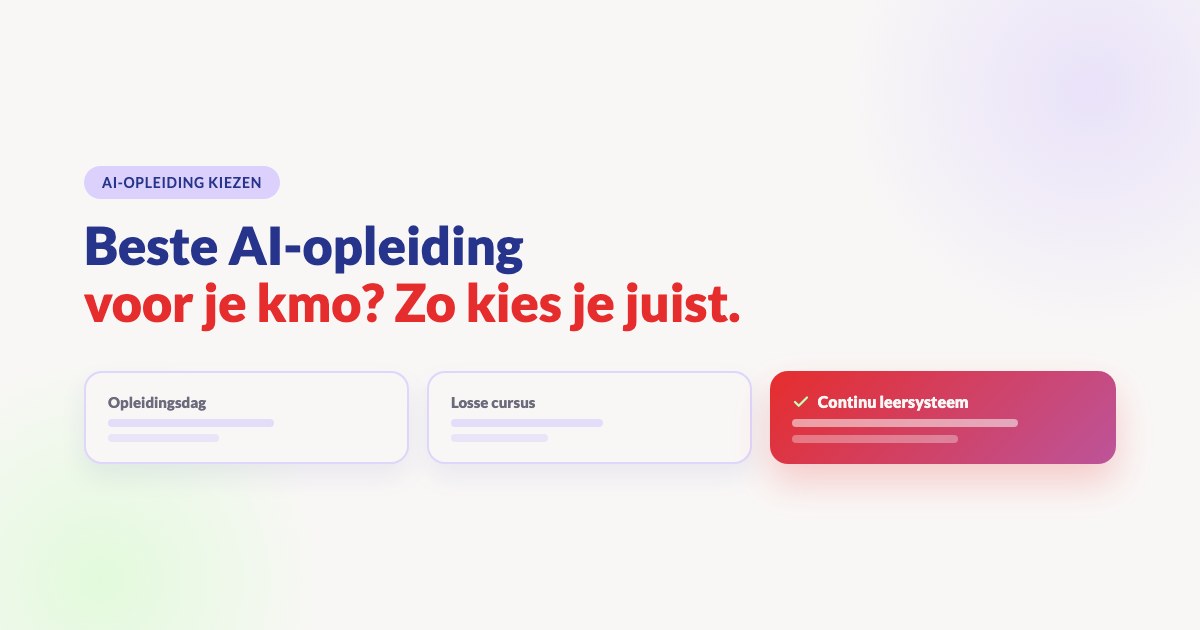 Beste AI-opleiding voor KMO's in 2026: zo kies je juist