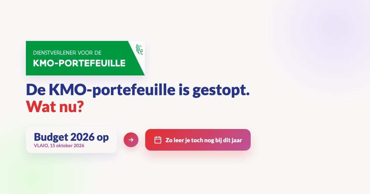 KMO-portefeuille gestopt: het budget van 2026 is op. Wat nu?