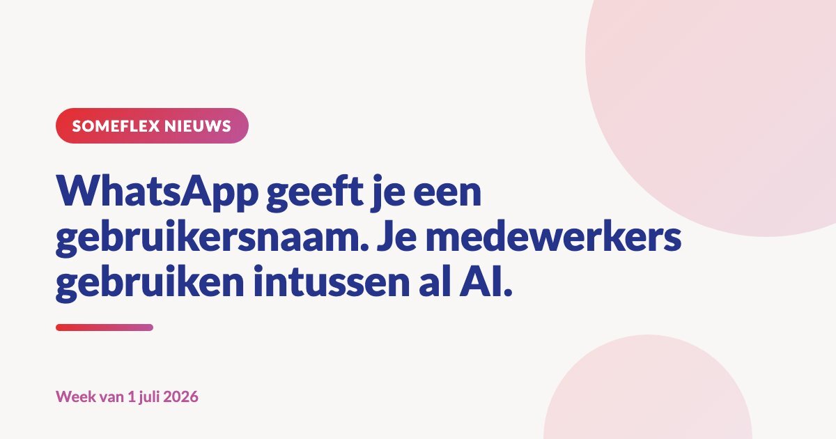 WhatsApp geeft je een gebruikersnaam. Je medewerkers gebruiken intussen al AI zonder dat je het weet.