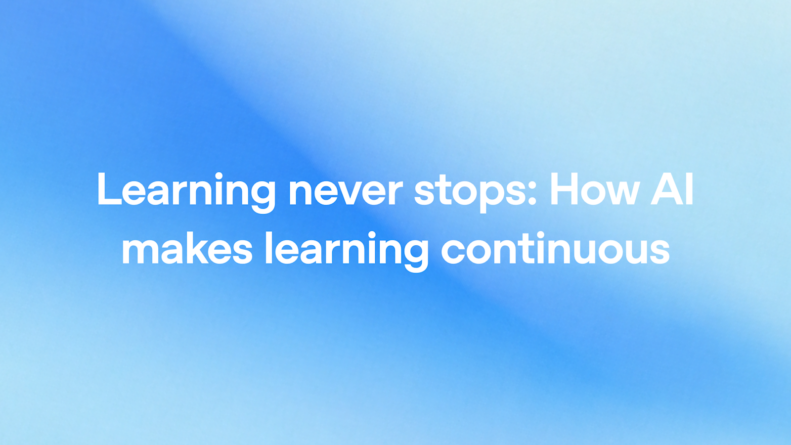 Officieel OpenAI-beeld bij het rapport Learning never stops: How AI makes learning continuous