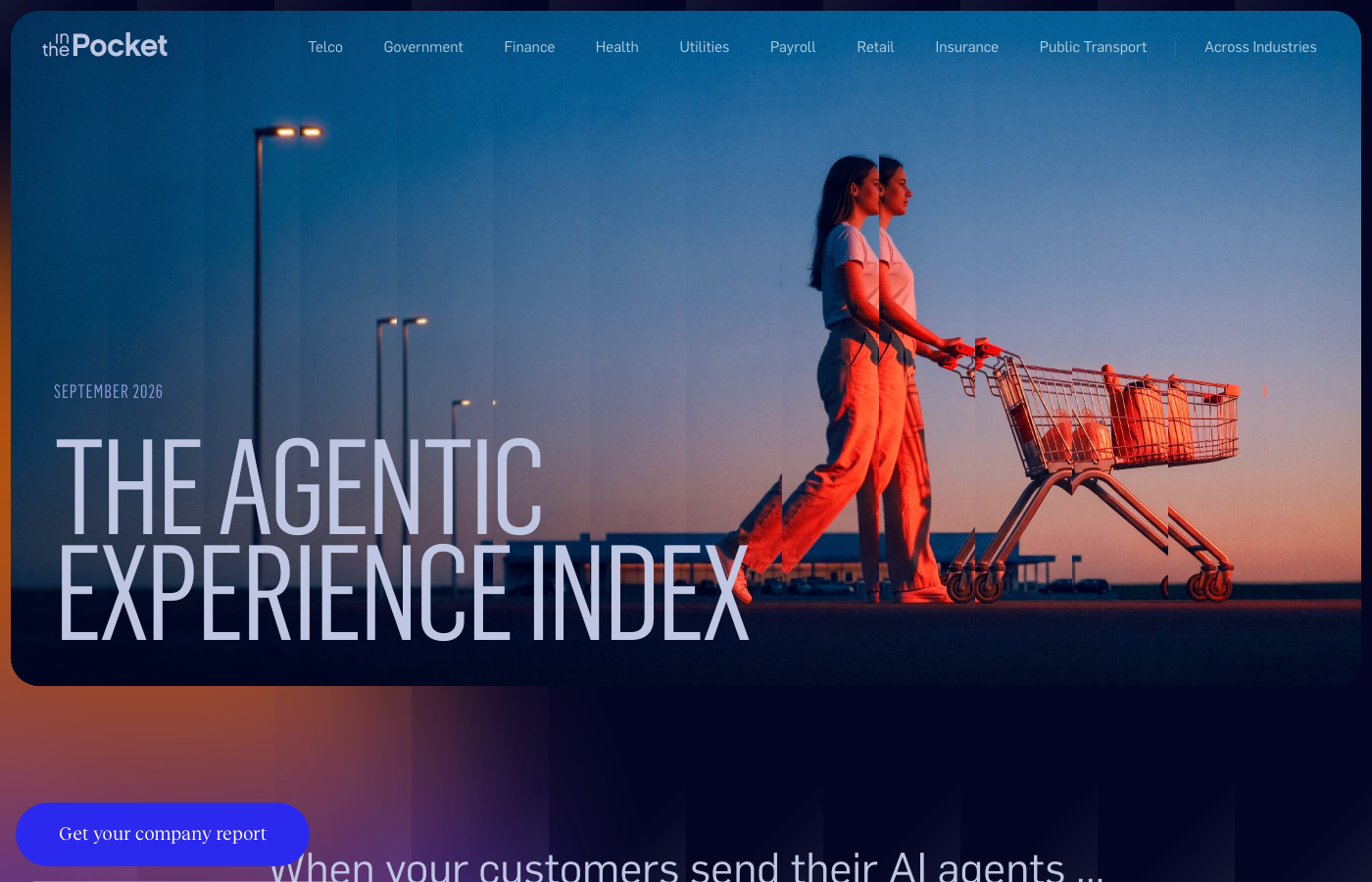 Agentic Experience Index van In The Pocket over hoe klaar bedrijven in België en Nederland zijn voor AI-agents