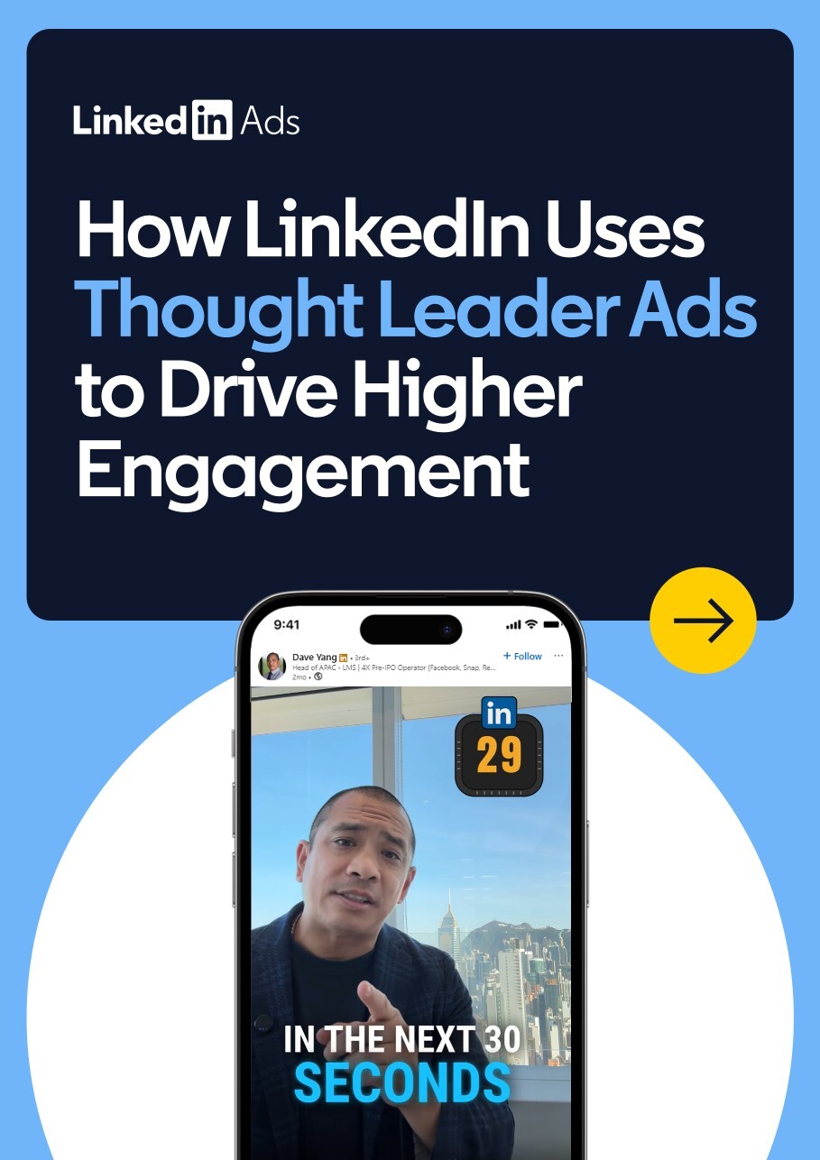 Cover van de LinkedIn Ads-gids over Thought Leader Ads