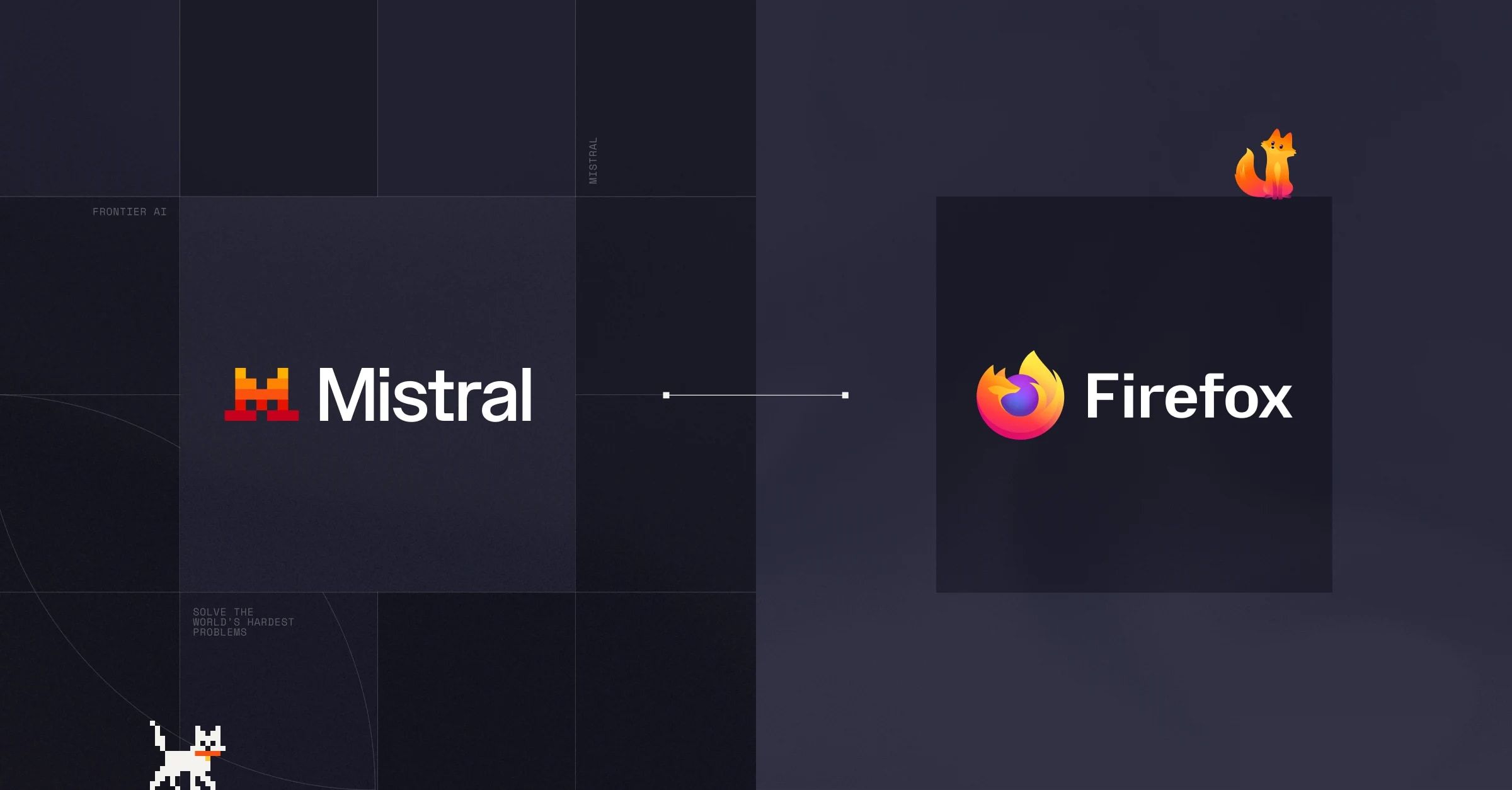 Aankondigingsbeeld van de samenwerking tussen Mistral AI en Mozilla voor Firefox