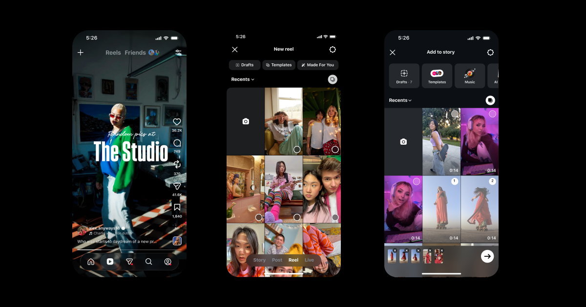 Beeld uit de officiële gids van Instagram over Reels maken