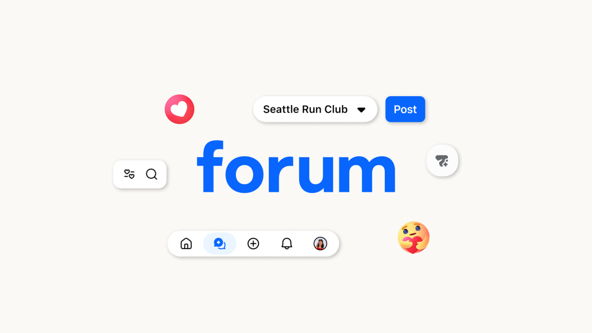 Aankondigingsbeeld van Forum, de aparte app van Meta voor Facebook-groepen
