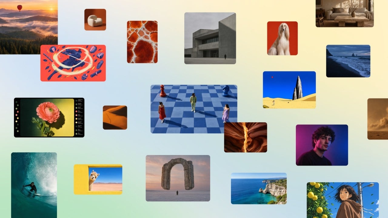 Voorbeeldbeelden gemaakt met Canva Craft, van landschappen tot portretten en illustraties