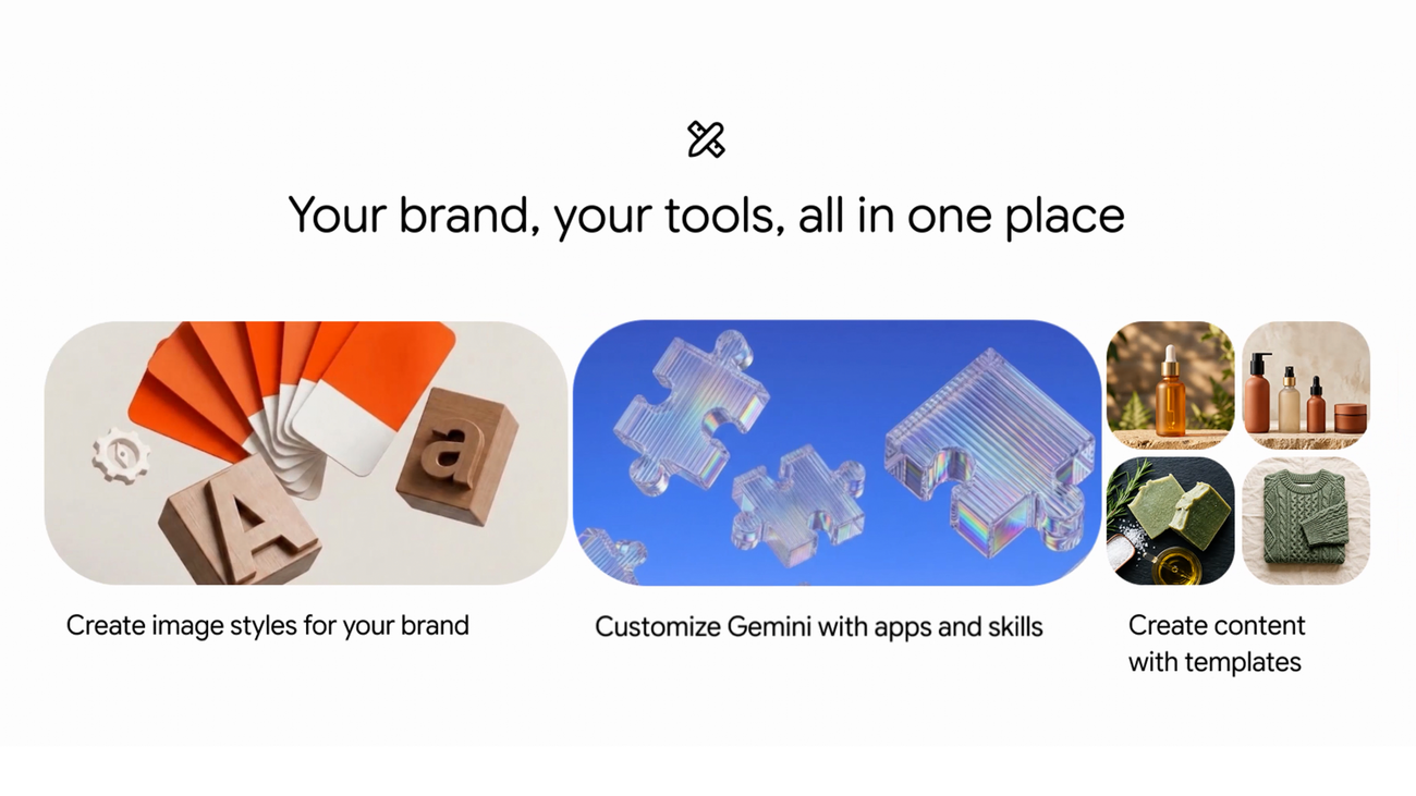 Gemini voor ondernemers: je merk, je tools en je apps samen op één plaats