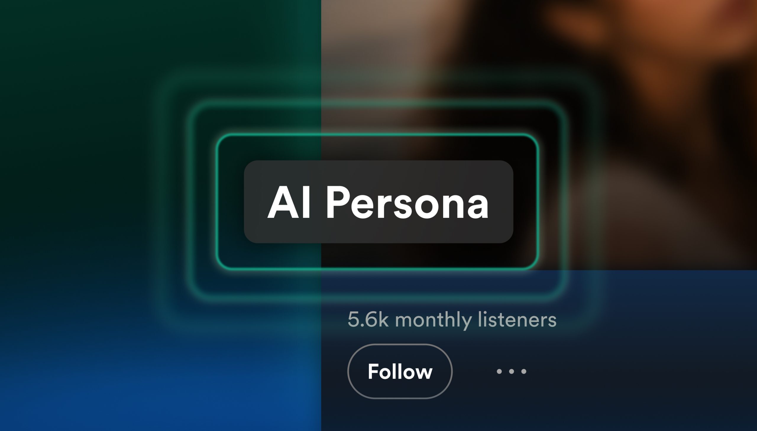 Het nieuwe AI Persona-label op een artiestenprofiel in Spotify
