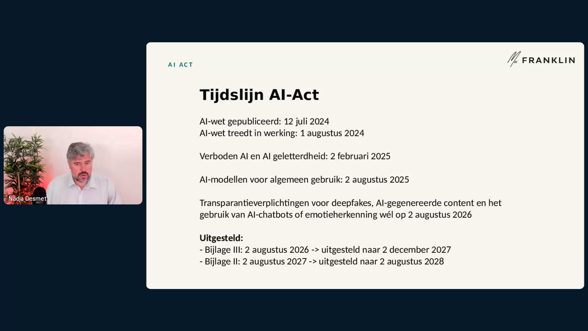 Tijdslijn AI Act: overzicht van welke verplichtingen wanneer ingaan, van 2024 tot 2028
